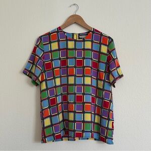 🌈 Vintage Color Block Top, size medium